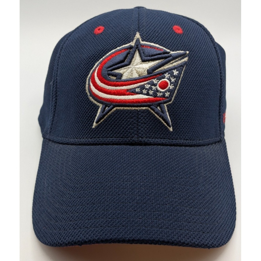 Columbus Blue Jackets Hat Cap XL Blue NHL Hockey Reebok Y2K Mens Stitched